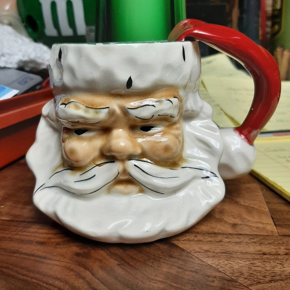 Christmas Santa Cup Vintage Riddell